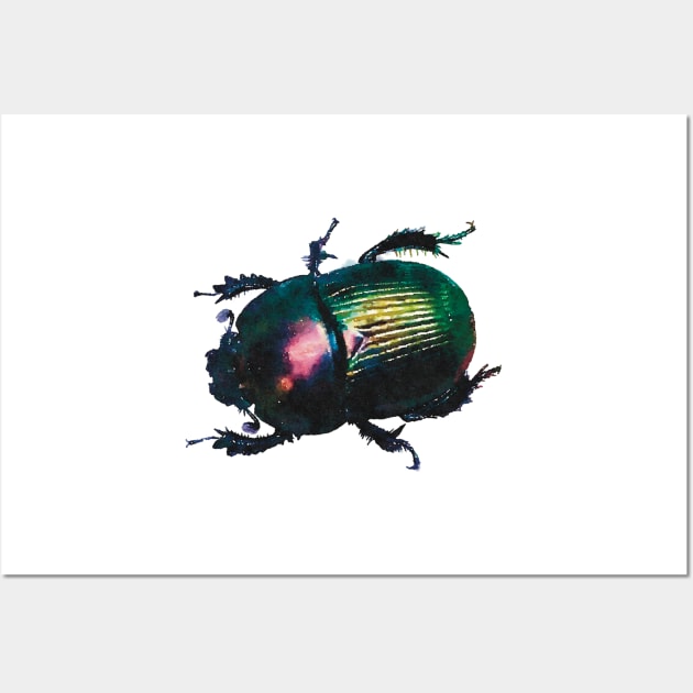 Splendid Earth-boring Scarab Beetle Wall Art by Griffelkinn